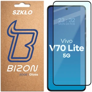 Szkło hartowane Bizon Glass Edge do Vivo V70 Lite 5G, czarna ramka