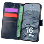 Etui z klapką Bizon Case Pocket do Oppo Reno16 / Reno16 Pro 5G, granatowe