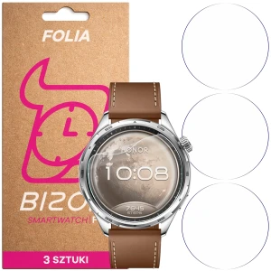Folia ochronna na ekran zegarka Bizon Watch Film HydroFlex do Honor Watch 6, 3 sztuki