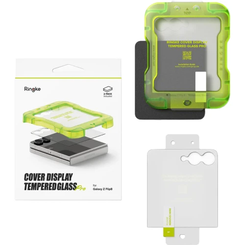Szkło hartowane na ekran z aplikatorem Ringke Cover Display Pro 2-Pack do Galaxy Z Flip8, 2 sztuki