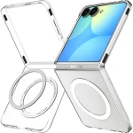 Etui Spigen Air Skin Mag do MagSafe do Galaxy Z Flip8, przezroczysto-białe