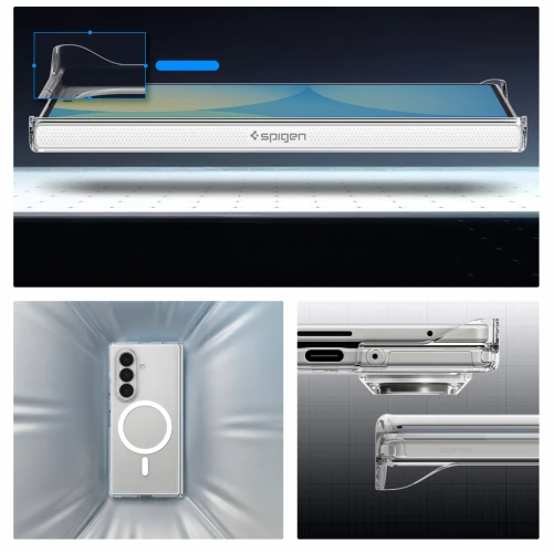 Etui Spigen Air Skin Zero Mag do MagSafe do Galaxy Z Fold8, przezroczysto-białe