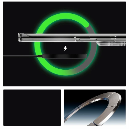 Etui Spigen Air Skin Zero Mag do MagSafe do Galaxy Z Fold8, przezroczysto-białe
