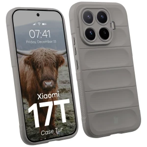 Pancerne etui Bizon Case Tur do Xiaomi 17T, jasnoszare