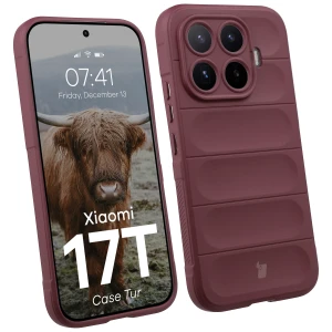 Pancerne etui Bizon Case Tur do Xiaomi 17T, burgundowe