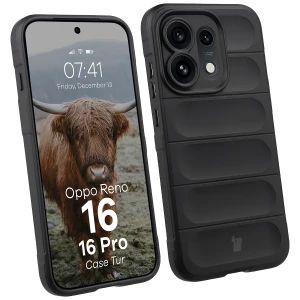 Pancerne etui Bizon Case Tur do Oppo Reno16 / Reno16 Pro 5G, czarne