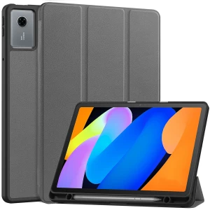 Etui z klapką Bizon Case Tab Lizard do Lenovo Idea Tab 11, szare