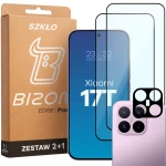 2x Szkło + szybka na aparat Bizon Glass Edge Pack do Xiaomi 17T