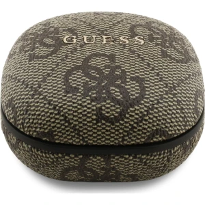 Bezprzewodowe słuchawki douszne Guess TWS 4G Classic Metal Logo, Bluetooth 5.4, Brązowe