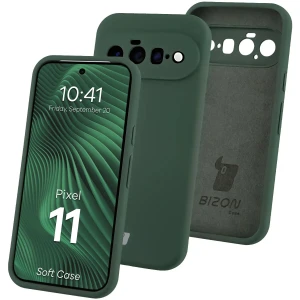 Silikonowe etui Bizon Soft Case do Google Pixel 11, ciemnozielone