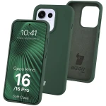 Silikonowe etui Bizon Soft Case do Oppo Reno16 / Reno16 Pro 5G, ciemnozielone