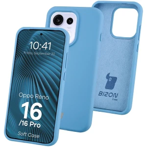 Silikonowe etui Bizon Soft Case do Oppo Reno16 / Reno16 Pro 5G, niebieskie