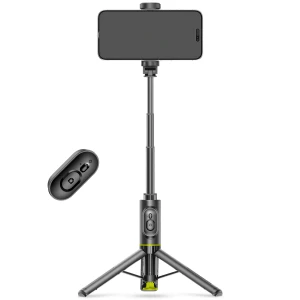 Selfie stick z pilotem do telefonów do 7", Allity ABA-401 Bluetooth, 73,5 cm, czarny