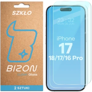 Szkło hartowane Bizon Glass Clear Duo do iPhone 18 Pro / 17 / 17 Pro / 16 Pro, 2 sztuki