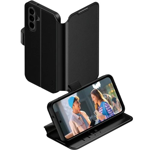 Etui z klapką Care by PanzerGlass Wallet Case with Kickstand do Galaxy A27 5G, czarne