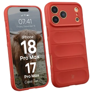 Pancerne etui Bizon Case Tur do iPhone 18 Pro Max / 17 Pro Max, czerwone
