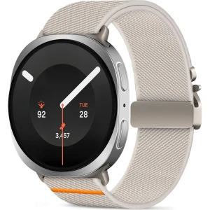 Pasek nylonowy Tech-Protect Nylon Clasp do Galaxy Watch 9 40 mm / 44 mm / 8 40 mm / 44 mm / 8 Classic 46 mm, beżowy