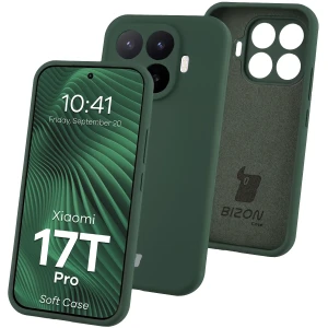 Silikonowe etui Bizon Soft Case do Xiaomi 17T, ciemnozielone