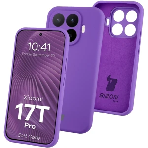 Silikonowe etui Bizon Soft Case do Xiaomi 17T, fioletowe