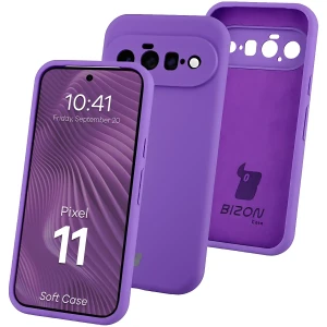 Silikonowe etui Bizon Soft Case do Google Pixel 11, fioletowe