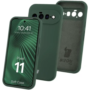 Silikonowe etui Bizon Soft Case do Google Pixel 11, ciemnozielone
