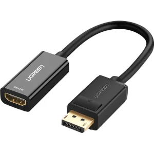 OUTLET: Adapter przejściówka Ugreen DisplayPort (męski) - HDMI (żeński), FHD, 0,25m, czarny