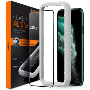 OUTLET: Szkło do etui Spigen Glas.tR Slim FC AM iPhone 11 Pro Max, Xs Max, czarne