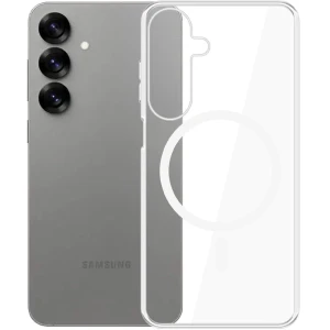 OUTLET: Etui 3mk Clear MagCase do MagSafe, do Galaxy S25, przezroczysto-białe