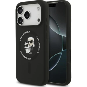 OUTLET: Etui Karl Lagerfeld Hardcase Silicone Karl & Choupette Body Ring do MagSafe do iPhone 17 Pro, czarne
