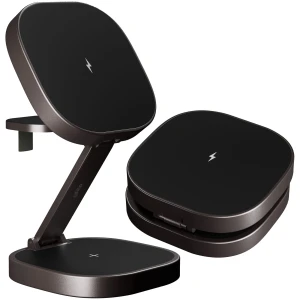 OUTLET: Ładowarka indukcyjna Allity 3w1 AWC-220-25WMS 25W MagSafe / Qi, grafitowa