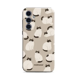 OUTLET: Etui ochronne do Galaxy A35 5G, Mobiwear Elite Pro, kawa miau
