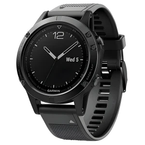 Silikonowy pasek Bizon Strap Watch Silicone Plus do Garmin QuickFit 22 mm, czarny
