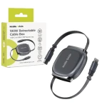 Kabel zwijany Mobile Origin Retractable Cable CB7 USB-C do USB-C, 100W , 1 m, ciemnoszary