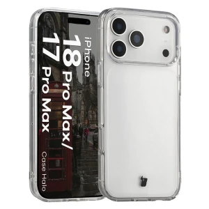 Etui Bizon Case Halo do iPhone 18 Pro Max / 17 Pro Max, przezroczyste
