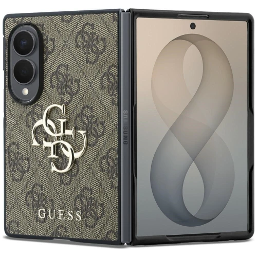 Etui Guess Hardcase 4G Big Metal Logo do Galaxy Z Fold8, brązowe