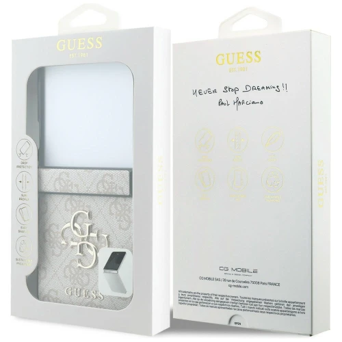 Etui Guess Hardcase 4G Big Metal Logo do Galaxy Z Flip8, różowe