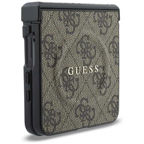 Etui Guess Hardcase 4G Classic MagSafe do Galaxy Z Flip8 do MagSafe, brązowe