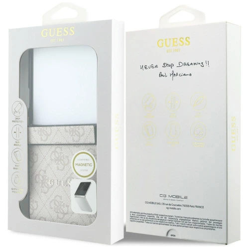 Etui Guess Hardcase 4G Classic MagSafe do Galaxy Z Flip8 do MagSafe, różowe