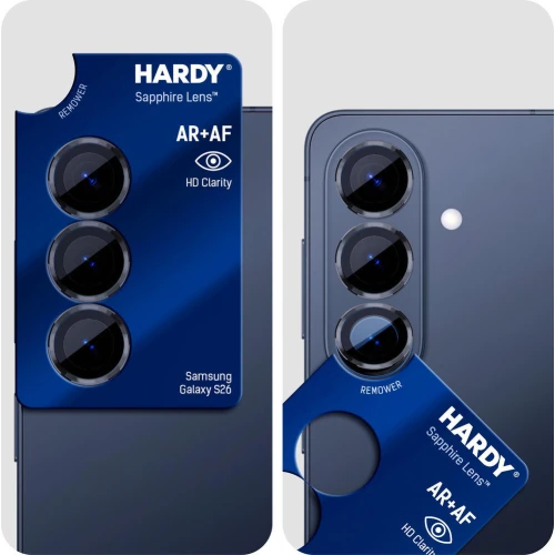Szkło szafirowe na aparat z aplikatorem 3mk Hardy Sapphire Lens do Samsung Galaxy S26, czarne (8/9)
