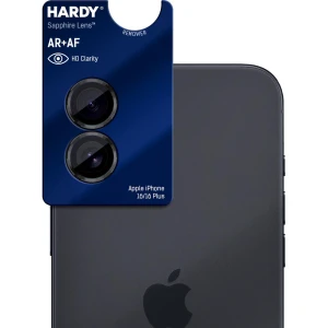 Szkło szafirowe na aparat z aplikatorem 3mk Hardy Sapphire Lens do iPhone 17 / 16 Plus / 16, czarne
