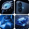 Szkło szafirowe na aparat z aplikatorem 3mk Hardy Sapphire Lens do Apple iPhone 17 / 16 Plus / 16, czarne (4/9)
