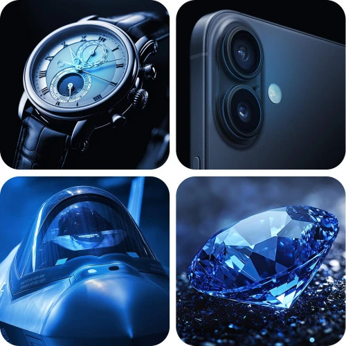 Szkło szafirowe na aparat z aplikatorem 3mk Hardy Sapphire Lens do Apple iPhone 17 / 16 Plus / 16, czarne (4/9)