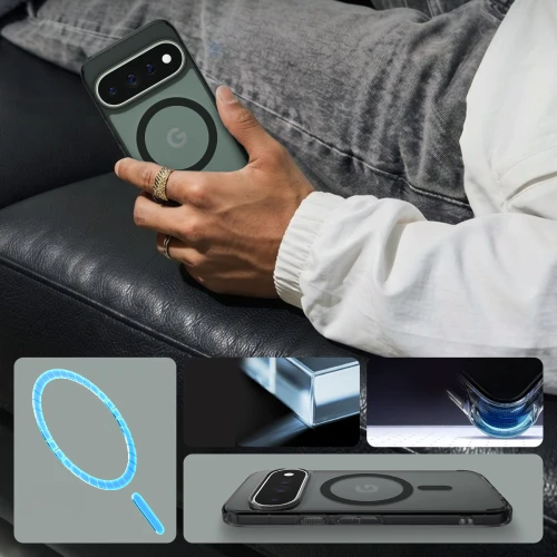 Etui Spigen Ultra Hybrid Mag do MagSafe do Google Pixel 11 Pro, półprzezroczysto-czarne