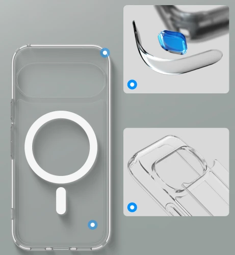 Etui Spigen Ultra Hybrid Mag do MagSafe do Google Pixel 11 Pro, przezroczysto-białe