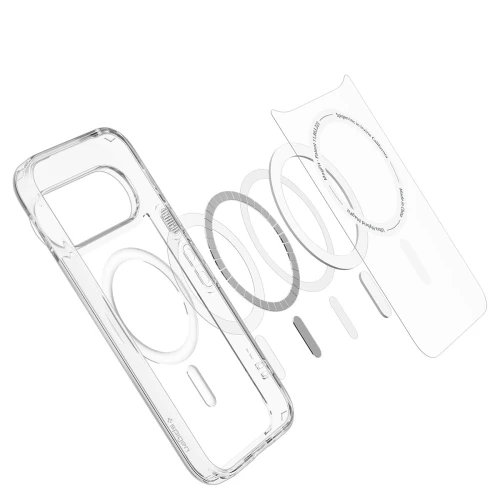 Etui Spigen Ultra Hybrid Mag do MagSafe do Google Pixel 11 Pro, przezroczysto-białe
