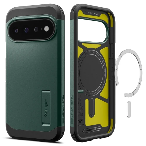 Etui Spigen Tough Armor Mag do MagSafe do Google Pixel 11 Pro, zielone
