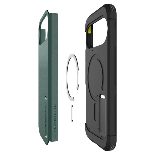 Etui Spigen Tough Armor Mag do MagSafe do Google Pixel 11, zielone