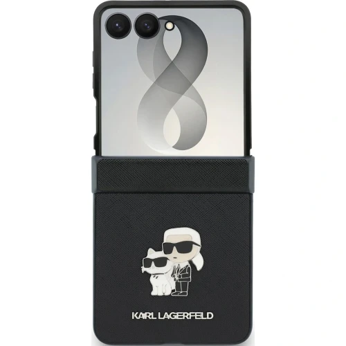 Etui Karl Lagerfeld Karl Lagerfeld Saffiano Pins do Galaxy Z Flip8, czarne
