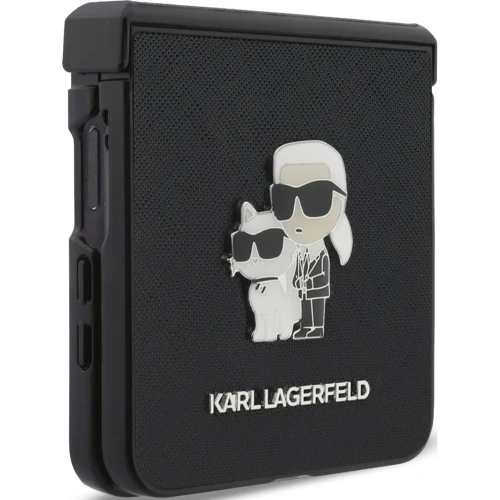 Etui Karl Lagerfeld Karl Lagerfeld Saffiano Pins do Galaxy Z Flip8, czarne