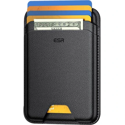 Portfel na karty z blokadą RFID ESR Magnetic Wallet do MagSafe, czarny (2/11)